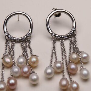 Sterling Silver Fresh Water chandelier Earring